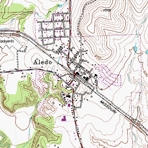 Topographic Map of Aledo, TX