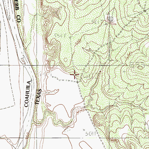 Topographic Map of Alexander Ranch, TX