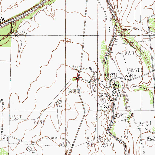 Topographic Map of Alexander Ranch, TX