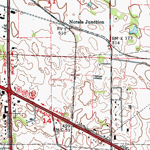 Topographic Map of Lee Station (historical), AL