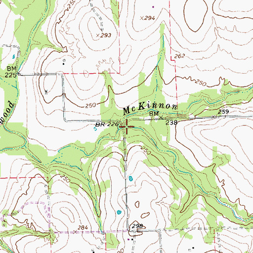 Topographic Map of Allen Branch, TX