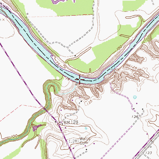 Topographic Map of Allens Creek, TX