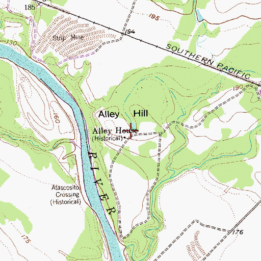 Topographic Map of Alley House (historical), TX