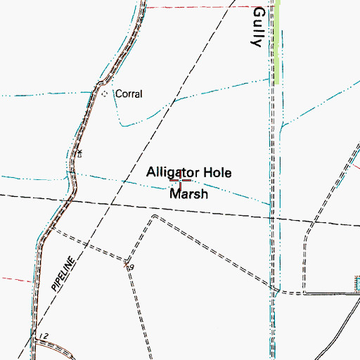 Topographic Map of Alligator Hole Marsh, TX