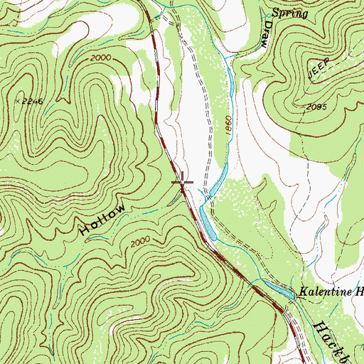 Topographic Map of Allison Hollow, TX