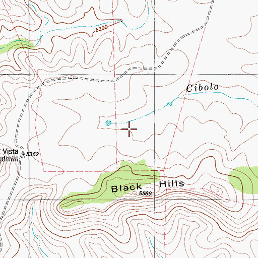 Topographic Map of Allison Ranch, TX