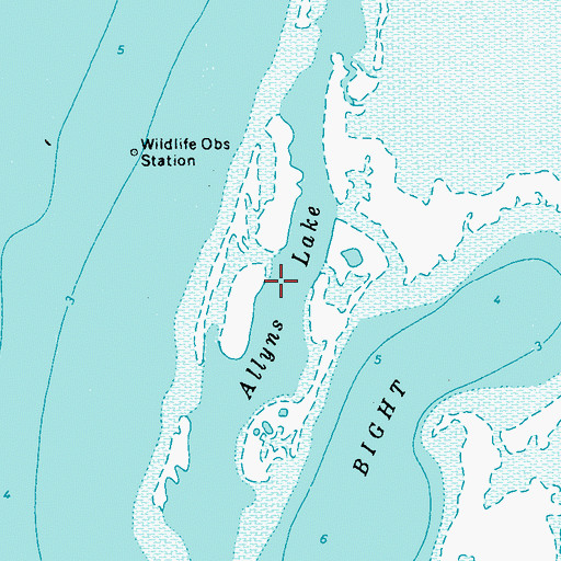 Topographic Map of Allyns Lake, TX