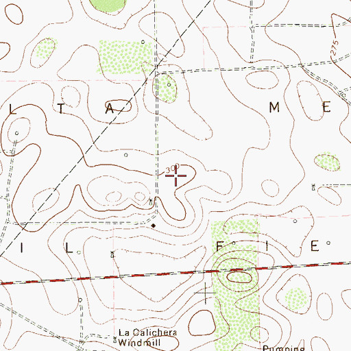 Topographic Map of Alta Mesa Oil Field, TX