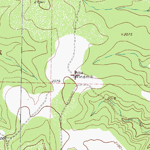 Topographic Map of Alta Windmill, TX
