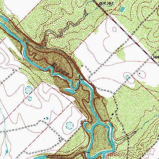 Topographic Map of Altita Creek, TX