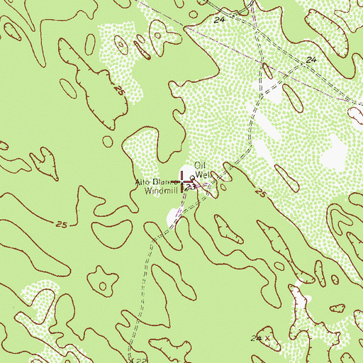 Topographic Map of Alto Blanco Windmill, TX