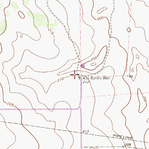 Topographic Map of Alto Bonito Well, TX