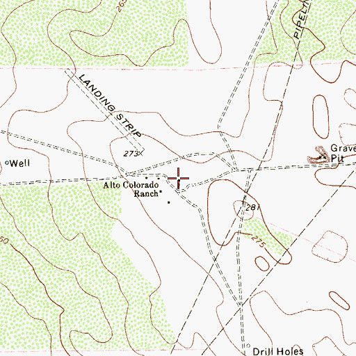 Topographic Map of Alto Colorado Ranch, TX