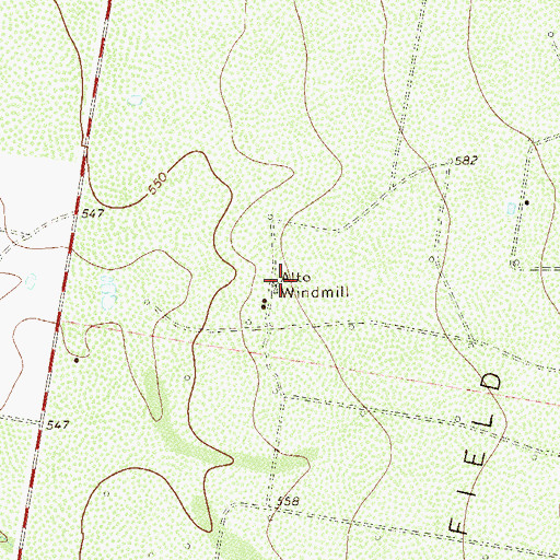 Topographic Map of Alto Windmill, TX