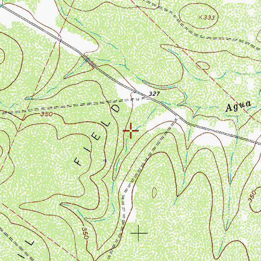 Topographic Map of Amargosa Oil Field, TX