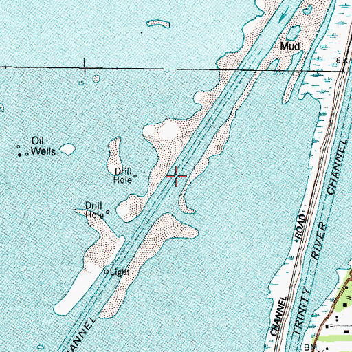 Topographic Map of Anahuac Channel, TX
