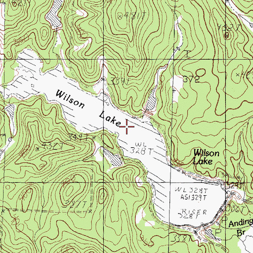 Topographic Map of Anding Branch, TX
