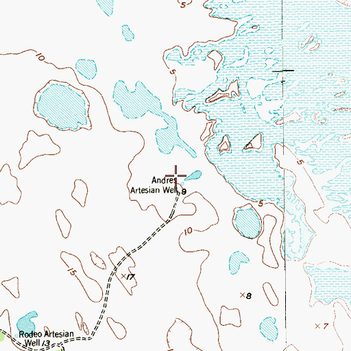 Topographic Map of Andres Artesian Well, TX
