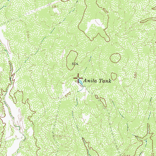 Topographic Map of Anita Tank, TX