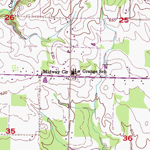 Topographic Map of Midway Methodist Church (historical), AL