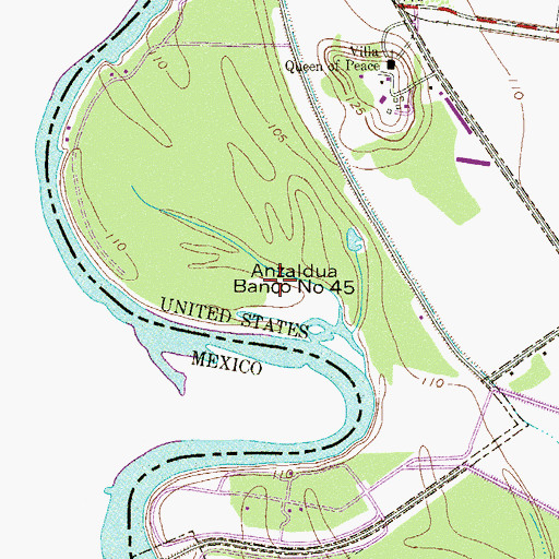 Topographic Map of Anzaldua Banco Number 45, TX