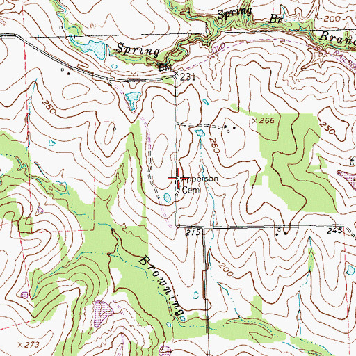 Topographic Map of Apperson Cemetery, TX