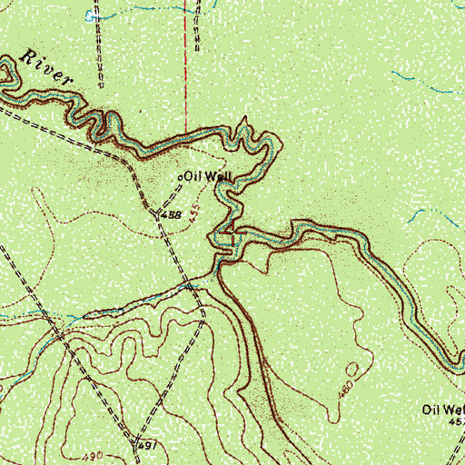 Topographic Map of Appurceon Creek, TX