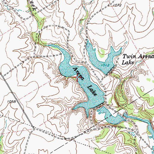 Topographic Map of Arena Lake, TX