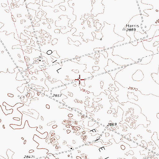 Topographic Map of Arenosa Oil Field, TX