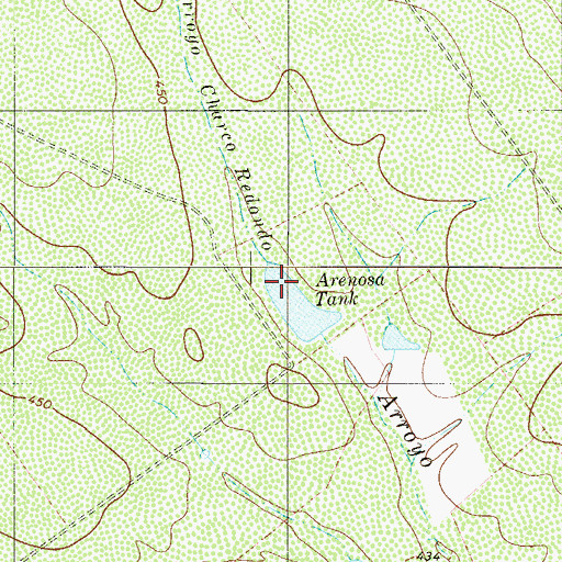 Topographic Map of Arenosa Tank, TX