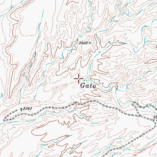 Topographic Map of Arenoso Arroyo, TX