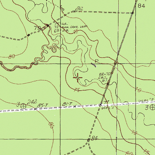 Topographic Map of Arizona Creek, TX