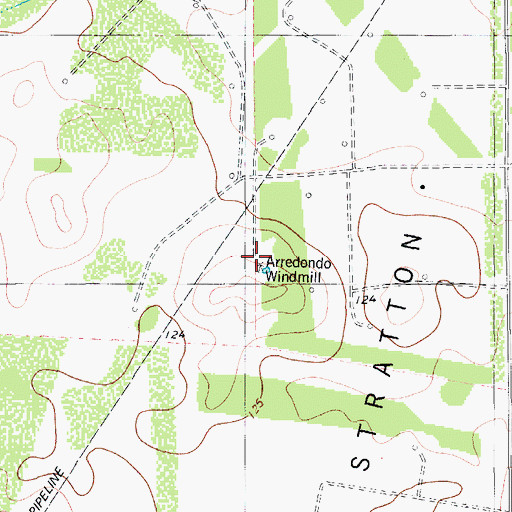 Topographic Map of Arredondo Windmill, TX