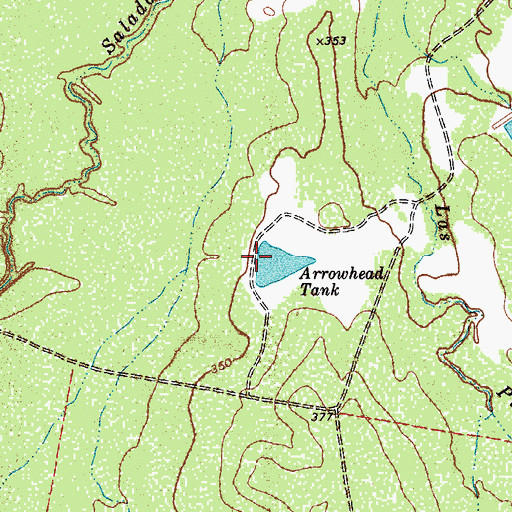 Topographic Map of Arrowhead Tank, TX
