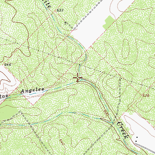 Topographic Map of Arroyo de los Angeles, TX