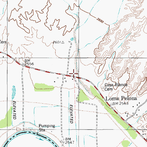 Topographic Map of Arroyo Arenoso, TX