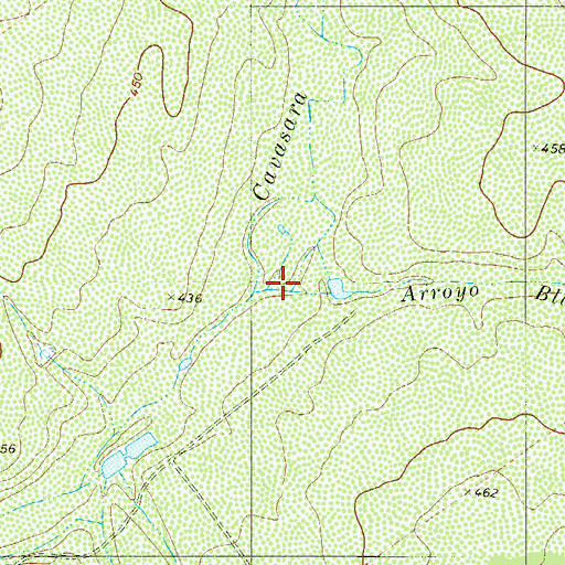 Topographic Map of Arroyo Blanco, TX