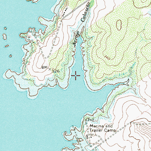 Topographic Map of Arroyo Cabasea, TX