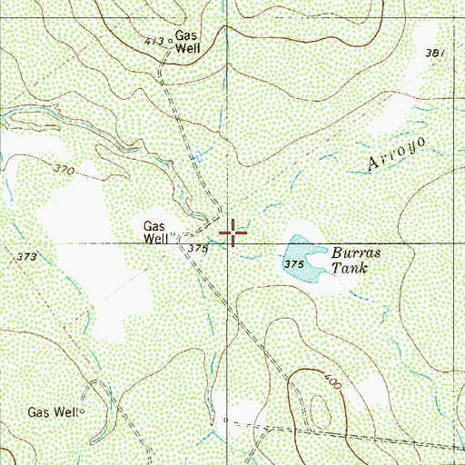 Topographic Map of Arroyo Carizales, TX