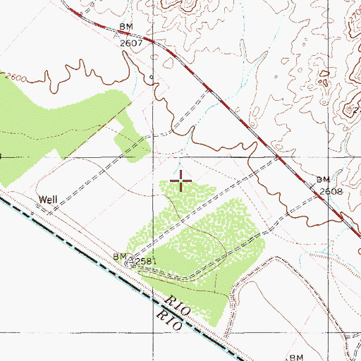 Topographic Map of Arroyo Cnangas, TX