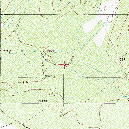 Topographic Map of Arroyo Charco Redondo, TX