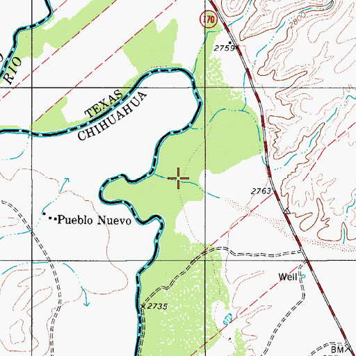 Topographic Map of Arroyo Escondido, TX