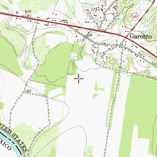 Topographic Map of Arroyo Grande, TX