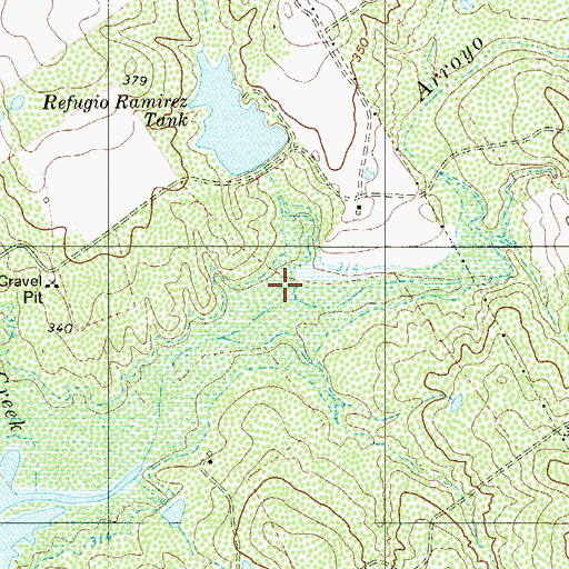 Topographic Map of Arroyo Javalina, TX