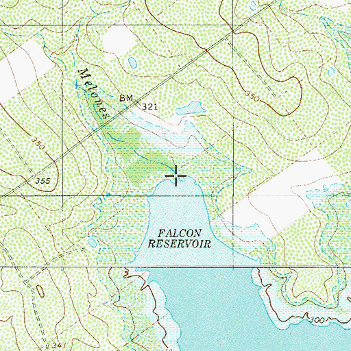 Topographic Map of Arroyo Melones, TX