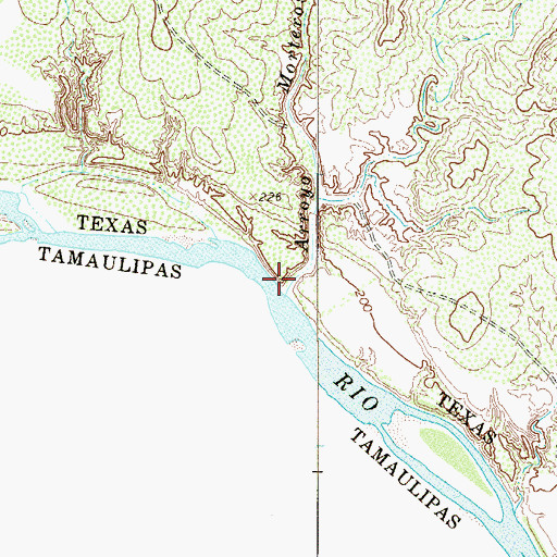 Topographic Map of Arroyo Morteros, TX