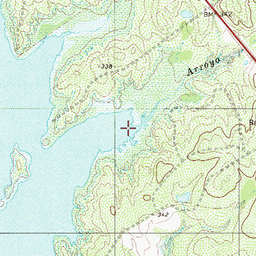 Topographic Map of Arroyo Ranchito, TX
