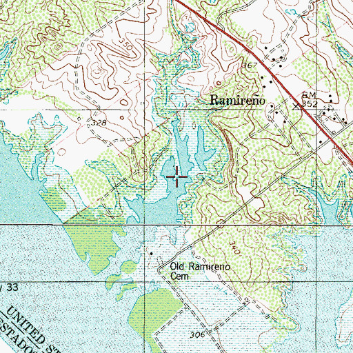 Topographic Map of Arroyo Zacatoso, TX