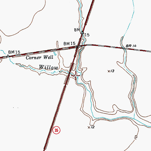 Topographic Map of Artesian Creek, TX
