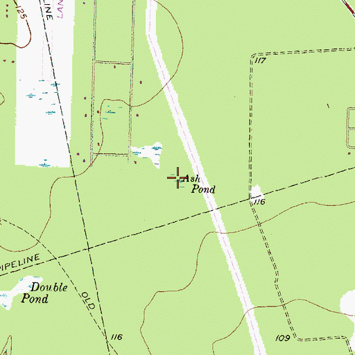 Topographic Map of Ash Pond, TX